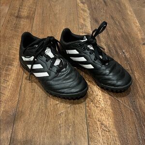 Adidas Kids Black and White Turf Sneakers